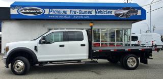 Used 2018 Ford F-550 XLT Crew Cab 4WD FLAT DECK *54,000 Kms, CLEAN* for sale in Langley, BC