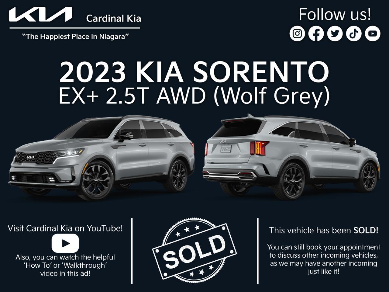 New 2023 Kia Sorento EX+ for sale in Niagara Falls, ON