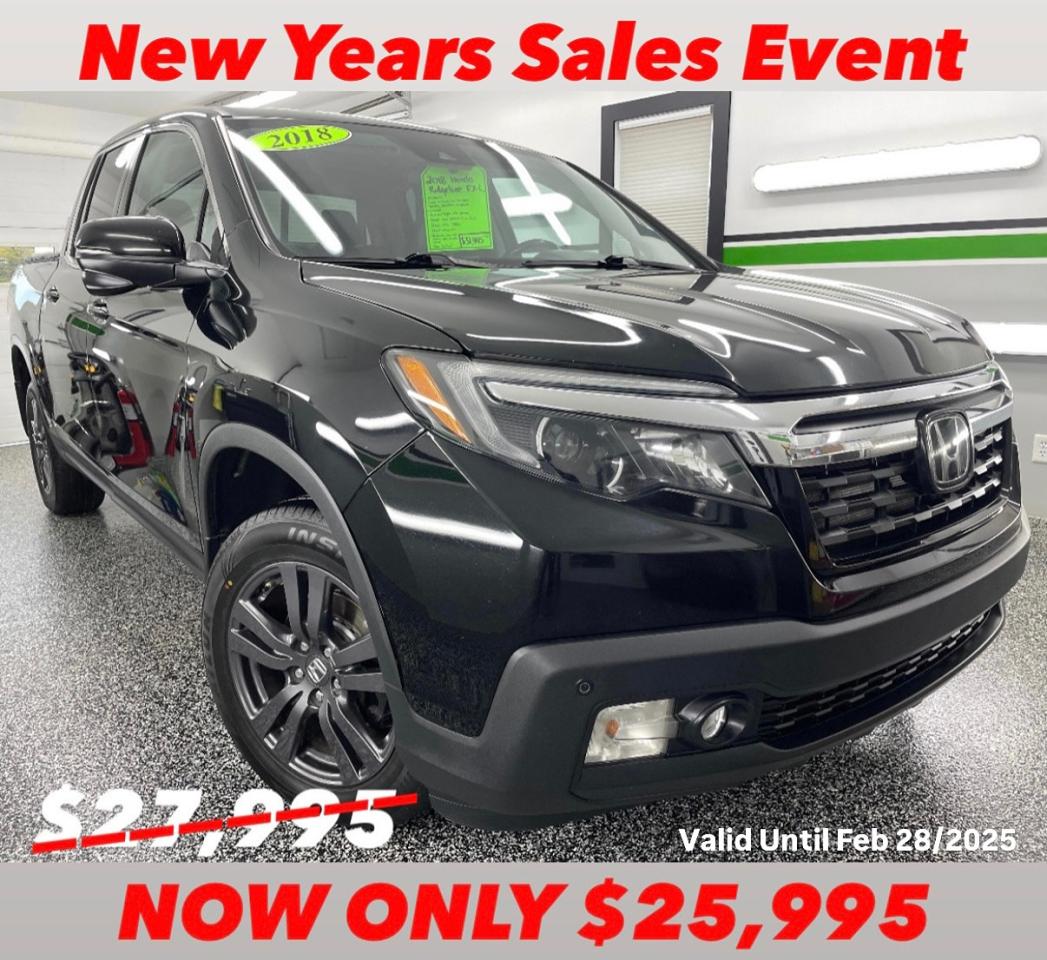 <p style=margin: 0px; font-stretch: normal; font-size: 13px; line-height: normal; font-family: Helvetica Neue;>At RuralWorx Auto Sales we have a FULLY LOADED 2018 Honda Ridgeline EX-L AWD! This truck looks and drives awesome! It also comes with a BRAND NEW MVI, BRAND NEW ALL SEASON TIRES ON Alloy wheels, BRAND NEW BRAKES (Front & Rear; Rotors & pads), a fresh oil change & filters PLUS a clean CARFAX! No accidents </p><p style=margin: 0px; font-stretch: normal; font-size: 13px; line-height: normal; font-family: Helvetica Neue; min-height: 15px;> </p><p style=margin: 0px; font-stretch: normal; font-size: 13px; line-height: normal; font-family: Helvetica Neue;>FINANCING AVAILABLE!!! </p><p style=margin: 0px; font-stretch: normal; font-size: 13px; line-height: normal; font-family: Helvetica Neue; min-height: 15px;> </p><p style=margin: 0px; font-stretch: normal; font-size: 13px; line-height: normal; font-family: Helvetica Neue;>The RuralWorx Auto Sales “Satisfaction Guaranteed” checklist! This checklist is completed on every sale of a vehicle through our honest and laid back business! </p><p style=margin: 0px; font-stretch: normal; font-size: 13px; line-height: normal; font-family: Helvetica Neue; min-height: 15px;> </p><p style=margin: 0px; font-stretch: normal; font-size: 13px; line-height: normal; font-family: Helvetica Neue;>Checklist:</p><p style=margin: 0px; font-stretch: normal; font-size: 13px; line-height: normal; font-family: Helvetica Neue;>New MVI + FREE MVIs FOR THE LIFETIME OF THE VEHICLE! </p><p style=margin: 0px; font-stretch: normal; font-size: 13px; line-height: normal; font-family: Helvetica Neue;>Fully detailed inside and out</p><p style=margin: 0px; font-stretch: normal; font-size: 13px; line-height: normal; font-family: Helvetica Neue;>Fresh oil change</p><p style=margin: 0px; font-stretch: normal; font-size: 13px; line-height: normal; font-family: Helvetica Neue;>Brand new or like new tires</p><p style=margin: 0px; font-stretch: normal; font-size: 13px; line-height: normal; font-family: Helvetica Neue;>No Doc fee when buying outright! </p><p style=margin: 0px; font-stretch: normal; font-size: 13px; line-height: normal; font-family: Helvetica Neue; min-height: 15px;> </p><p style=margin: 0px; font-stretch: normal; font-size: 13px; line-height: normal; font-family: Helvetica Neue;>About this vehicle;</p><p style=margin: 0px; font-stretch: normal; font-size: 13px; line-height: normal; font-family: Helvetica Neue;>-196,000km</p><p style=margin: 0px; font-stretch: normal; font-size: 13px; line-height: normal; font-family: Helvetica Neue;>-HEATED SEATS</p><p style=margin: 0px; font-stretch: normal; font-size: 13px; line-height: normal; font-family: Helvetica Neue;>-LEATHER POWER SEATS </p><p style=margin: 0px; font-stretch: normal; font-size: 13px; line-height: normal; font-family: Helvetica Neue;>-REAR AND SIDE VIEW CAMERAS! </p><p style=margin: 0px; font-stretch: normal; font-size: 13px; line-height: normal; font-family: Helvetica Neue;>-SUNROOF! </p><p style=margin: 0px; font-stretch: normal; font-size: 13px; line-height: normal; font-family: Helvetica Neue;>-HEATED STEERING WHEEL </p><p style=margin: 0px; font-stretch: normal; font-size: 13px; line-height: normal; font-family: Helvetica Neue;>-Power Windows </p><p style=margin: 0px; font-stretch: normal; font-size: 13px; line-height: normal; font-family: Helvetica Neue;>-Power mirrors</p><p style=margin: 0px; font-stretch: normal; font-size: 13px; line-height: normal; font-family: Helvetica Neue;>-Power locks </p><p style=margin: 0px; font-stretch: normal; font-size: 13px; line-height: normal; font-family: Helvetica Neue;>-Adaptive Cruise Control & lane keep assist </p><p style=margin: 0px; font-stretch: normal; font-size: 13px; line-height: normal; font-family: Helvetica Neue;>-Bluetooth (Hands free calling)</p><p style=margin: 0px; font-stretch: normal; font-size: 13px; line-height: normal; font-family: Helvetica Neue;>-Steering wheel controls (radio controls) </p><p style=margin: 0px; font-stretch: normal; font-size: 13px; line-height: normal; font-family: Helvetica Neue;>-ICE COLD AIR CONDITIONING </p><p style=margin: 0px; font-stretch: normal; font-size: 13px; line-height: normal; font-family: Helvetica Neue;>-Dual zone climate control </p><p style=margin: 0px; font-stretch: normal; font-size: 13px; line-height: normal; font-family: Helvetica Neue;>-Automatic Transmission </p><p style=margin: 0px; font-stretch: normal; font-size: 13px; line-height: normal; font-family: Helvetica Neue;>-Fresh oil change </p><p style=margin: 0px; font-stretch: normal; font-size: 13px; line-height: normal; font-family: Helvetica Neue;>-Freshly detailed inside and out </p><p style=margin: 0px; font-stretch: normal; font-size: 13px; line-height: normal; font-family: Helvetica Neue;>-BRAND NEW ALL SEASON TIRES </p><p style=margin: 0px; font-stretch: normal; font-size: 13px; line-height: normal; font-family: Helvetica Neue;>-BRAND NEW BRAKES!! Rotors & pads </p><p style=margin: 0px; font-stretch: normal; font-size: 13px; line-height: normal; font-family: Helvetica Neue;>-Keyless entry </p><p style=margin: 0px; font-stretch: normal; font-size: 13px; line-height: normal; font-family: Helvetica Neue;>-Push button start! </p><p style=margin: 0px; font-stretch: normal; font-size: 13px; line-height: normal; font-family: Helvetica Neue;>-Factory  Mats </p><p style=margin: 0px; font-stretch: normal; font-size: 13px; line-height: normal; font-family: Helvetica Neue;>-6 cylinder engine</p><p style=margin: 0px; font-stretch: normal; font-size: 13px; line-height: normal; font-family: Helvetica Neue;>And so much more..</p><p style=margin: 0px; font-stretch: normal; font-size: 13px; line-height: normal; font-family: Helvetica Neue; min-height: 15px;> </p><p style=margin: 0px; font-stretch: normal; font-size: 13px; line-height: normal; font-family: Helvetica Neue;>Priced at ONLY: $25,995 plus taxes & licensing</p><p style=margin: 0px; font-stretch: normal; font-size: 13px; line-height: normal; font-family: Helvetica Neue;>Hard to find Ridgeline! Very desirable truck!  </p><p style=margin: 0px; font-stretch: normal; font-size: 13px; line-height: normal; font-family: Helvetica Neue; min-height: 15px;> </p><p style=margin: 0px; font-stretch: normal; font-size: 13px; line-height: normal; font-family: Helvetica Neue;>If you are interested in viewing this beautiful pickup or have any questions or concerns please email/message or call/text 902-956-0179. Contact us ANYTIME! Thank you for viewing! Feel free to check out our other ads, or contact us if you have a certain car in mind! WE WILL FIND IT FOR YOU! </p><p style=margin: 0px; font-stretch: normal; font-size: 13px; line-height: normal; font-family: Helvetica Neue; min-height: 15px;> </p><p style=margin: 0px; font-stretch: normal; font-size: 13px; line-height: normal; font-family: Helvetica Neue;>You can also visit our Facebook & Instagram to stay up to date on our new vehicles and GIVEAWAYS we have throughout the year! Also check out our REVIEWS! </p><p style=margin: 0px; font-stretch: normal; font-size: 13px; line-height: normal; font-family: Helvetica Neue; min-height: 15px;> </p><p style=margin: 0px; font-stretch: normal; font-size: 13px; line-height: normal; font-family: Helvetica Neue;>Facebook: RuralWorx AutoSales </p><p style=margin: 0px; font-stretch: normal; font-size: 13px; line-height: normal; font-family: Helvetica Neue;>Instagram: ruralworx_autosales</p>