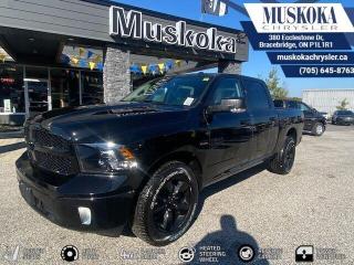 This RAM 1500 SLT, with a 5.7L HEMI V-8 engine engine, features a 8-speed automatic transmission, and generates 23 highway/16 city L/100km. Find this vehicle with only 20 kilometers!  RAM 1500 SLT Options: This RAM 1500 SLT offers a multitude of options. Technology options include: 1 LCD Monitor In The Front, AM/FM/Satellite w/Seek-Scan, Clock, Voice Activation, Radio Data System and External Memory Control, GPS Antenna Input, Radio: Uconnect 3 w/5 Display, grated Voice Command w/Bluetooth.  Safety options include Tailgate/Rear Door Lock Included w/Power Door Locks, Variable Intermittent Wipers, 1 LCD Monitor In The Front, Power Door Locks w/Autolock Feature, Airbag Occupancy Sensor.  Visit Us: Find this RAM 1500 SLT at Muskoka Chrysler today. We are conveniently located at 380 Ecclestone Dr Bracebridge ON P1L1R1. Muskoka Chrysler has been serving our local community for over 40 years. We take pride in giving back to the community while providing the best customer service. We appreciate each and opportunity we have to serve you, not as a customer but as a friend