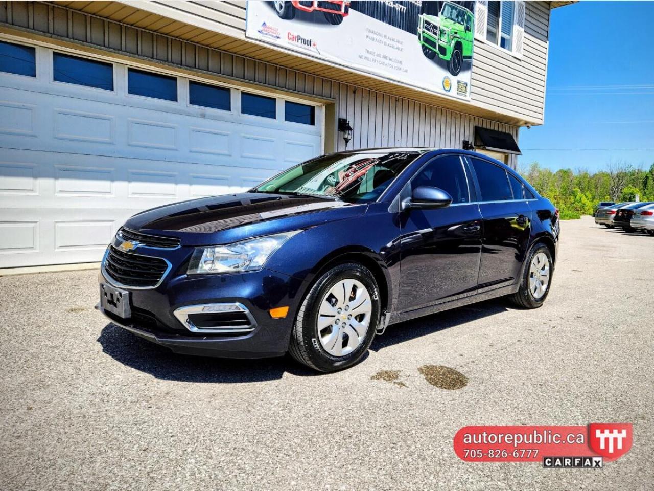 Used 2016 Chevrolet Cruze Limited LT Certified Low Kms Extended Warranty for sale in Orillia, ON