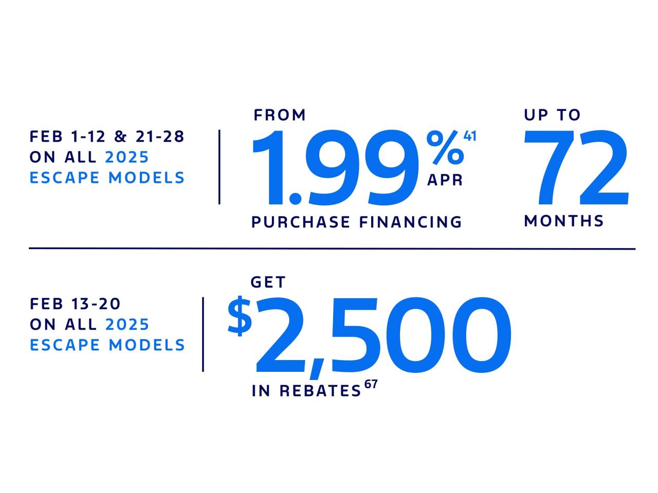 new 2025 Ford Escape car, priced at $44,444